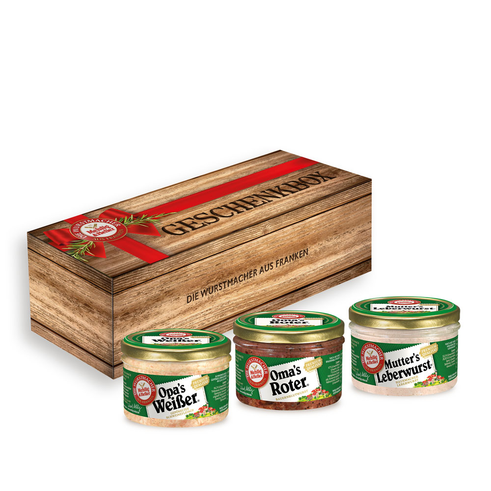 3er-Brotzeitbox-200g-Glas-Klassiker-Schleife 3er-Brotzeitbox-200g-Glas-Klassiker-Schleife