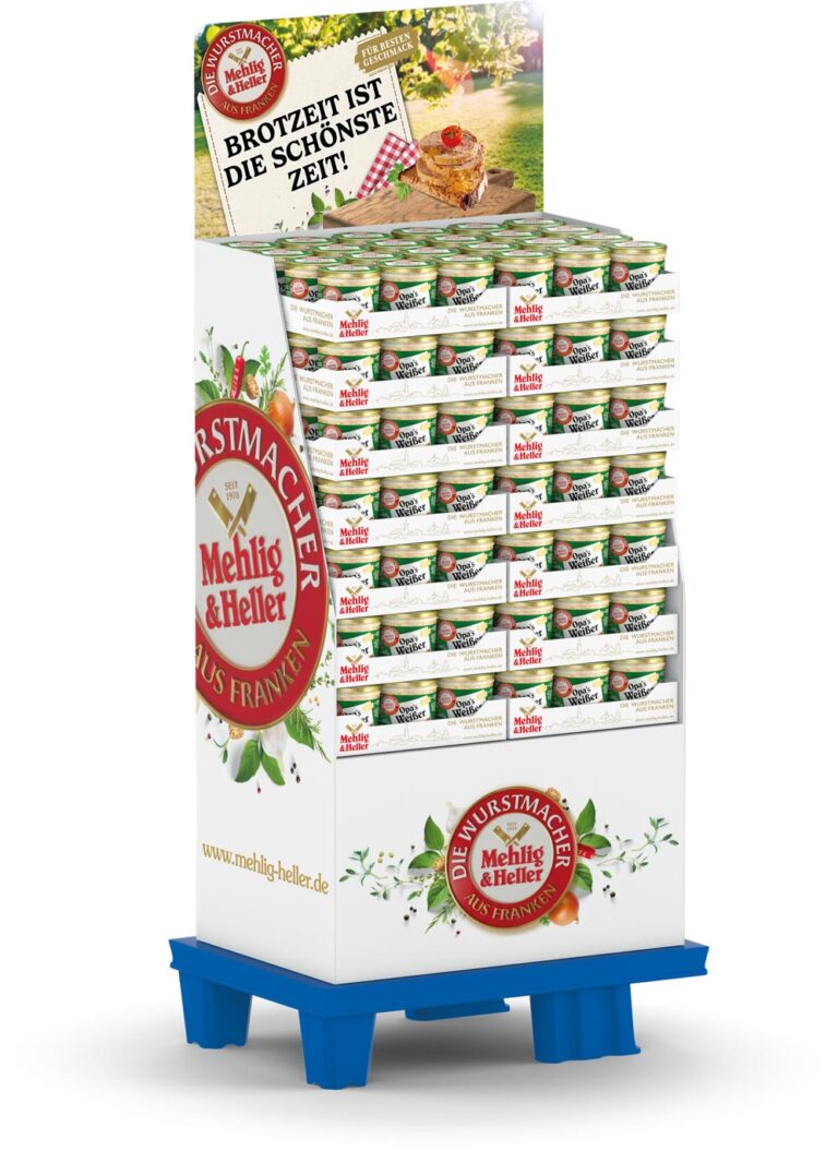 "Mehlig & Heller" 210er Produkt Aufsteller - "BROTZEIT IST DIE SCHÖNE ZEIT!" im Neutralen Design