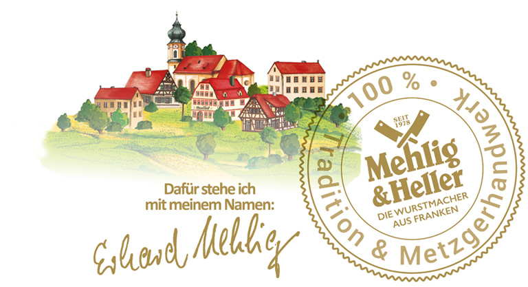 "Mehlig & Heller Sigel" und Unterschrift