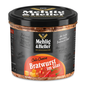 Bratwurst im Glas Chili-Cheese